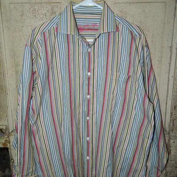 Bugatchi Uomo Mens Button Front Shirt Size L (G-4) - Picture 1 of 5
